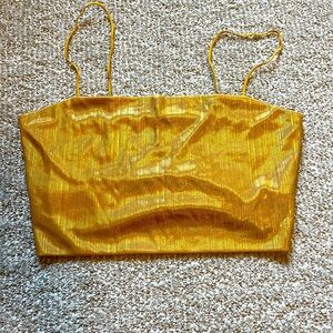 Gold shimmery crop top